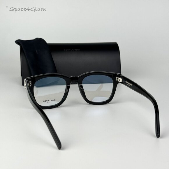 NEW Saint Laurent SLM124 OPT 001 Black Demo Cat Eye Unisex Eyeglasses - Picture 9 of 10